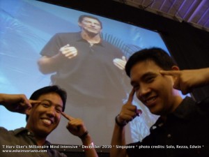 Millionaire Minds Tristan Mirasol, edWIN Ka Edong Soriano and Author-Presenter T Harv Eker in the background